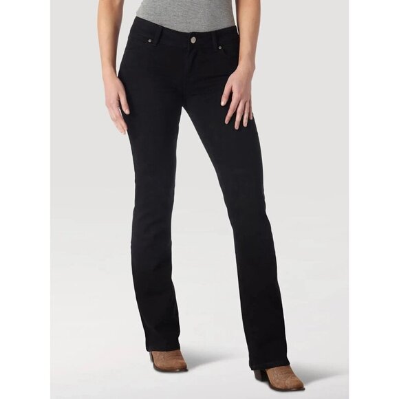 NEW Wrangler Women's Size 10 Black High Rise Bootcut Jeans - Picture 1 of 11